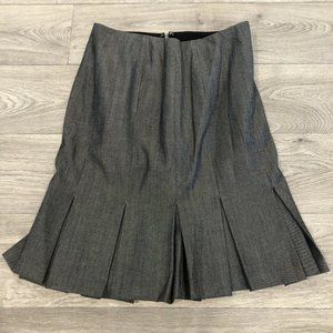 Gap Stretch Size 0 Gray Pleated Pencil Skirt School Girl